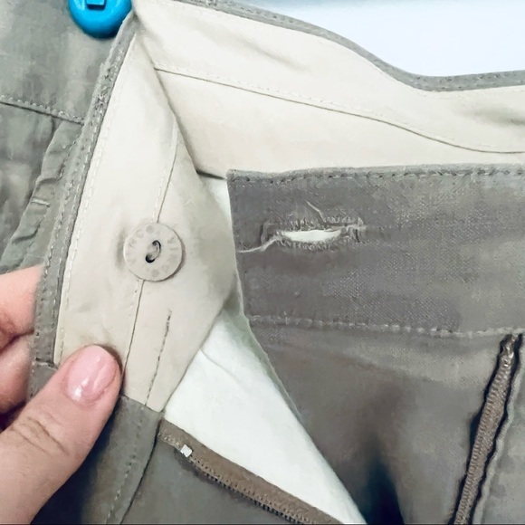 Vince Linen Khaki Straight Leg Professional Pants Size 4 - Picture 8 of 11